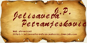 Jelisaveta Petranjesković vizit kartica
